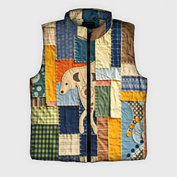 Мужской жилет Пэчворк с собакой