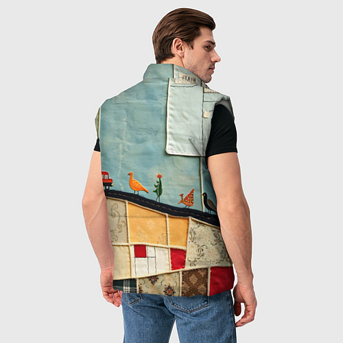 Мужской жилет Детский пэчворк / 3D-Светло-серый – фото 4