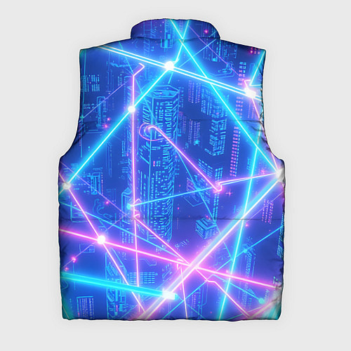 Мужской жилет Неоновые провода / 3D-Светло-серый – фото 2