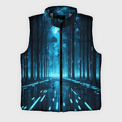 Мужской жилет Синий цифровой лес, цвет: 3D-светло-серый