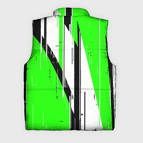 Мужской жилет Black and white vertical stripes on a green backgr / 3D-Красный – фото 2