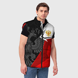 Мужской жилет Герб России - красно-белый, цвет: 3D-красный — фото 2