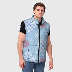 Мужской жилет Снежинки Эльзы, цвет: 3D-черный — фото 2