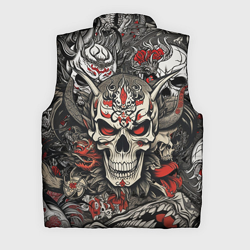 Мужской жилет Череп в маске Хання / 3D-Светло-серый – фото 2