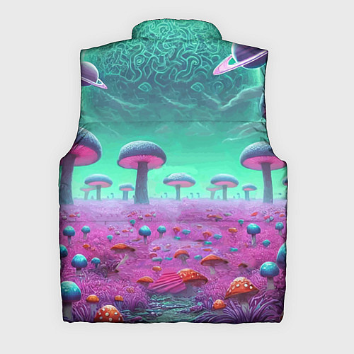 Мужской жилет Рик и Морту на сказочной грибной планете - нейроар / 3D-Красный – фото 2
