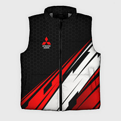 Мужской жилет Mitsubishi - красная абстракция, цвет: 3D-светло-серый