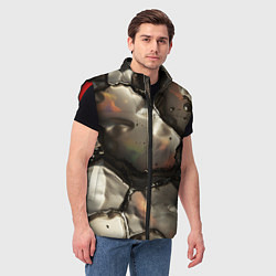 Мужской жилет Жидкая субстанция светло-коричневая, цвет: 3D-красный — фото 2