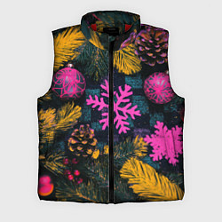 Мужской жилет Новый год и краски, цвет: 3D-красный