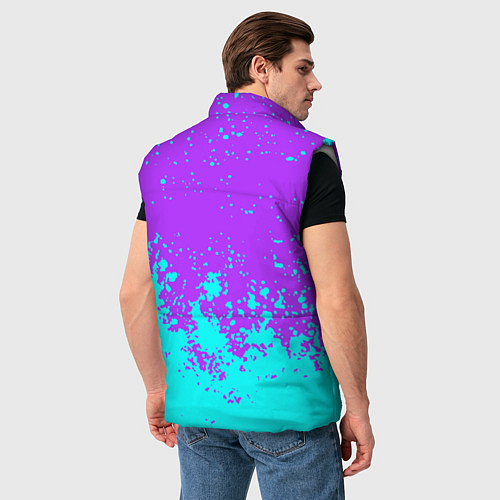 Мужской жилет Doom краски неон лого / 3D-Светло-серый – фото 4