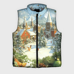 Мужской жилет Фон рождества, цвет: 3D-светло-серый