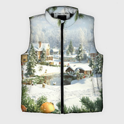 Мужской жилет Рождественская атмосфсра, цвет: 3D-черный