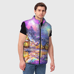 Мужской жилет Настроение рождества, цвет: 3D-черный — фото 2