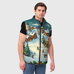Мужской жилет Каникулы нового года, цвет: 3D-черный — фото 2