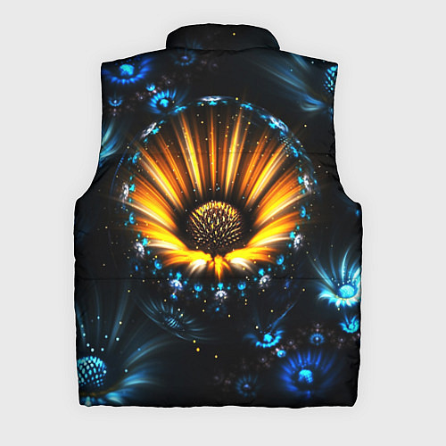 Мужской жилет Фрактальный цветок / 3D-Красный – фото 2