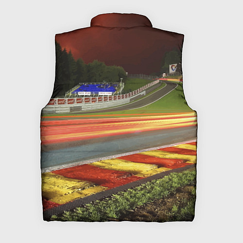 Мужской жилет Chevrolet Corvette на гоночной трассе / 3D-Красный – фото 2