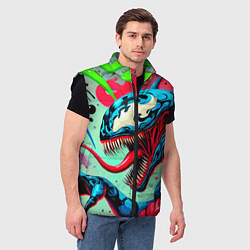 Мужской жилет Свирепый Веном - граффити, цвет: 3D-черный — фото 2