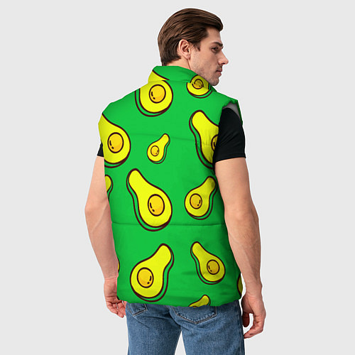 Мужской жилет Зеленый авокадо / 3D-Светло-серый – фото 4