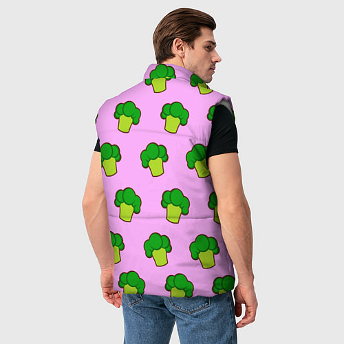 Мужской жилет Фиолетовый брокколи / 3D-Светло-серый – фото 4