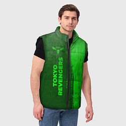 Мужской жилет Tokyo Revengers - green gradient по-вертикали, цвет: 3D-черный — фото 2