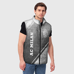Мужской жилет AC Milan - grey gradient вертикально, цвет: 3D-черный — фото 2