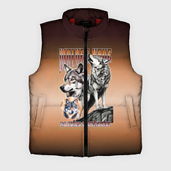 Мужской жилет Волки с надписью, цвет: 3D-красный