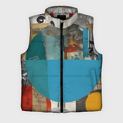 Мужской жилет Абстрактный ретро коллаж