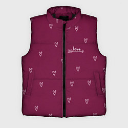 Мужской жилет Сердца ко дню Святого Валентина, цвет: 3D-черный