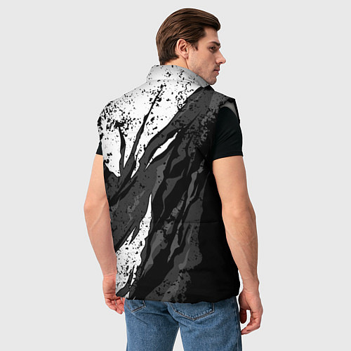 Мужской жилет Toyota - белый разрыв / 3D-Светло-серый – фото 4