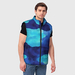 Мужской жилет Камуфляж в синих оттенках, цвет: 3D-черный — фото 2