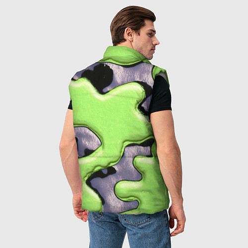Мужской жилет Зеленый объемный камуфляж / 3D-Светло-серый – фото 4