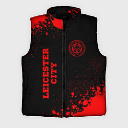 Мужской жилет Leicester City - red gradient вертикально, цвет: 3D-черный
