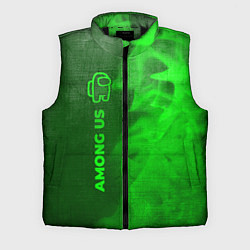 Мужской жилет Among Us - green gradient по-вертикали, цвет: 3D-черный