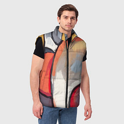 Мужской жилет Абстракция с кругами, цвет: 3D-черный — фото 2
