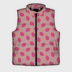 Мужской жилет Узор из пурпурных листьев