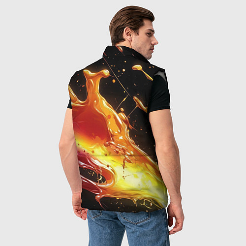 Мужской жилет Динамичная краска текстура / 3D-Светло-серый – фото 4