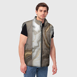 Мужской жилет Дерево и мрамор, цвет: 3D-светло-серый — фото 2