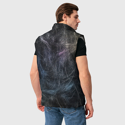 Мужской жилет Разноцветные хаотичные линии / 3D-Светло-серый – фото 4