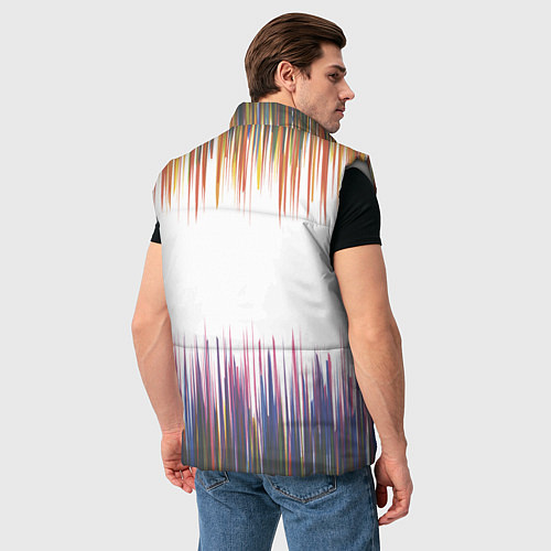 Мужской жилет Бахрома / 3D-Светло-серый – фото 4