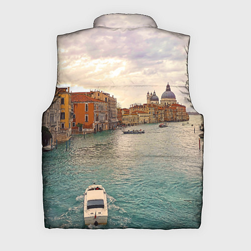 Мужской жилет Гранд-канал Венеции - городской пейзаж / 3D-Светло-серый – фото 2