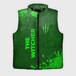Мужской жилет The Witcher - green gradient вертикально, цвет: 3D-черный