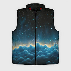Мужской жилет Облака и черное небо текстура, цвет: 3D-красный