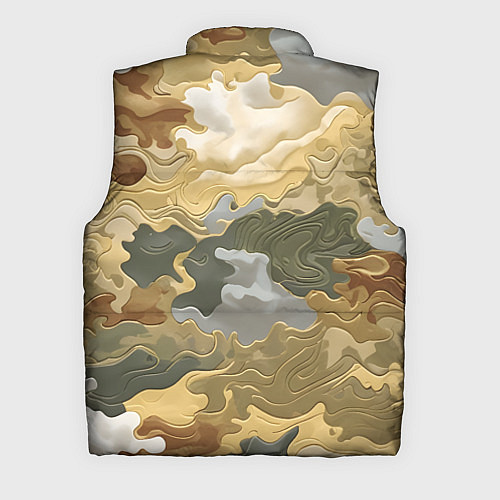Мужской жилет Золотистый камуфляж / 3D-Красный – фото 2