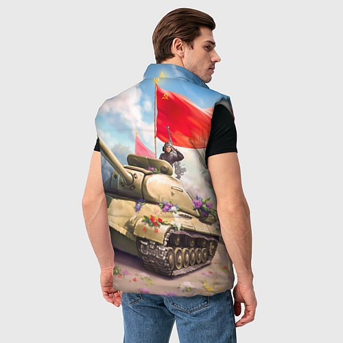 Мужской жилет Русский танк / 3D-Светло-серый – фото 4