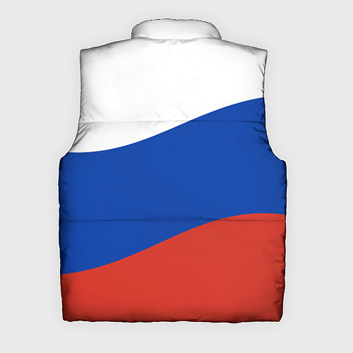 Мужской жилет Флаг России волной / 3D-Красный – фото 2