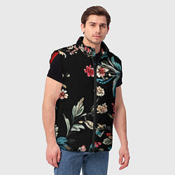 Мужской жилет Цветы старинный узор, цвет: 3D-красный — фото 2