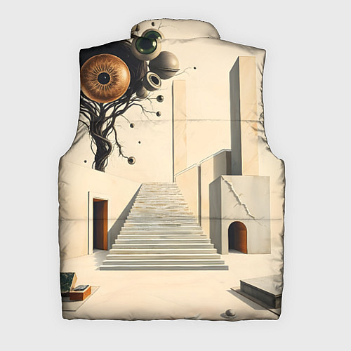 Мужской жилет Архитектурный сюр / 3D-Красный – фото 2