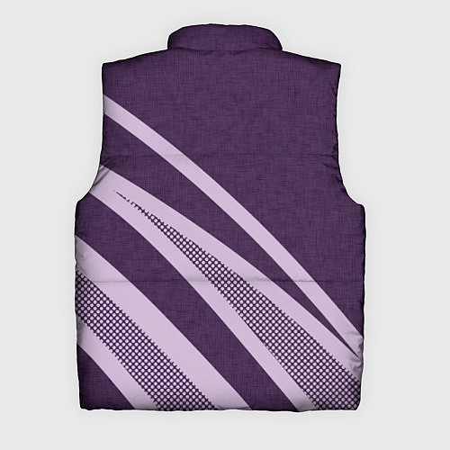 Мужской жилет Фиолетовый абстрактный с полосой / 3D-Светло-серый – фото 2