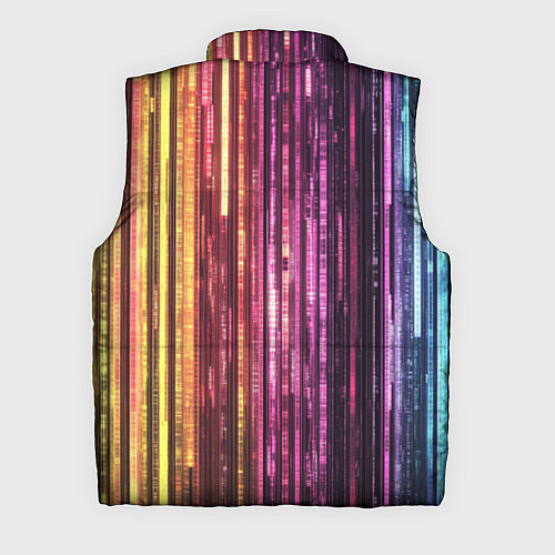 Мужской жилет Неоновый и переливающийся киберпанк узор / 3D-Красный – фото 2