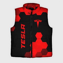 Мужской жилет Tesla - red gradient вертикально, цвет: 3D-черный