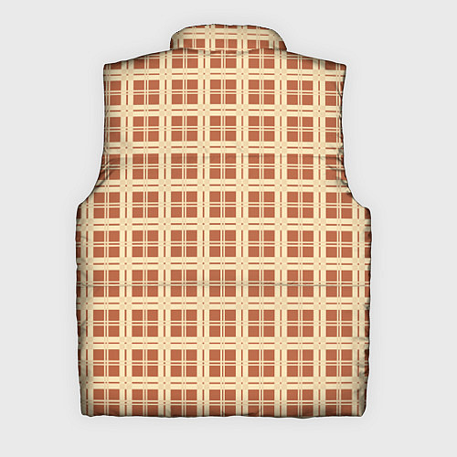 Мужской жилет Светлый коричневый простая клетка / 3D-Светло-серый – фото 2
